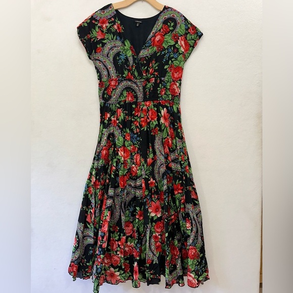 The J. Peterman Company 100% Cotton Floral Lightweight Lined Maxi Dress Size 10 - Picture 1 of 6